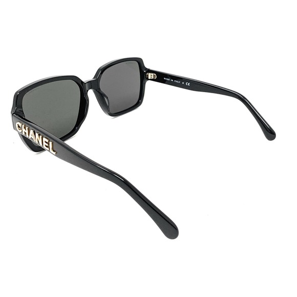 CHANEL Women's Sunglasses CH5408A 622/S4 Black Gold Grey 56mm - Picture 5 of 8